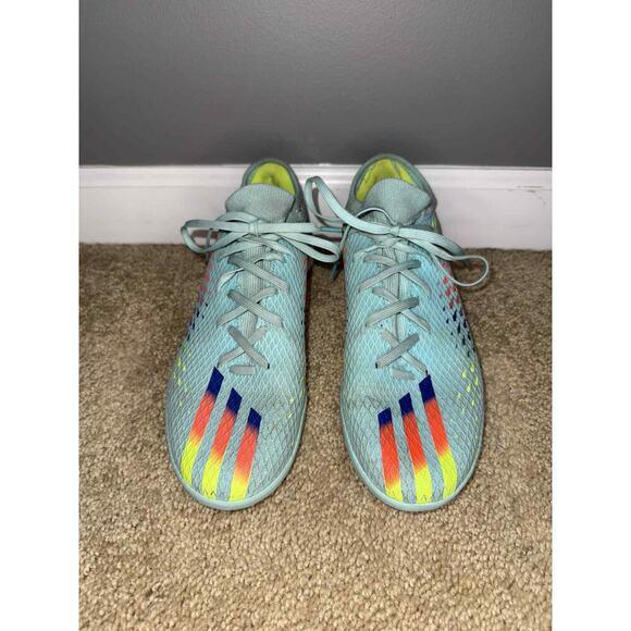 adidas X Speedportal.3 Indoor Soccer Shoes Clear Aqua/Blue/Solar Yellow US 7.5 - Picture 2 of 10